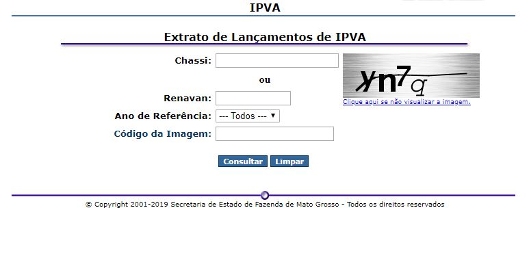 Consulta IPVA MT